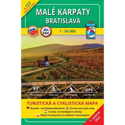 Turistická a cyklistická mapa Malé Karpaty - Bratislava - VKÚ Harmanec
