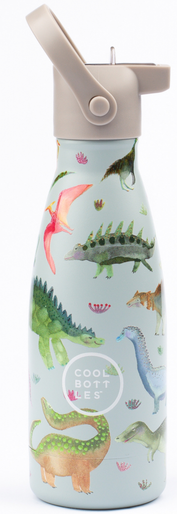 Cool Bottles dětská nerezová termolahev Dinos Planet 260 ml