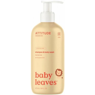 ATTITUDE Bio Spectra dětské tělové mýdlo a šampon (2 v 1) baby leaves s vůní hruškové šťávy 473 ml – Zbozi.Blesk.cz