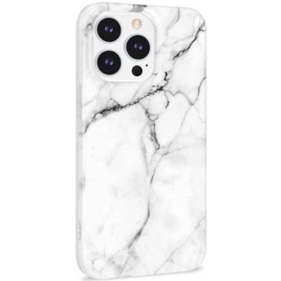 Pouzdro Wozinsky Silikonové Mramorové iPhone 13 Pro - bílé