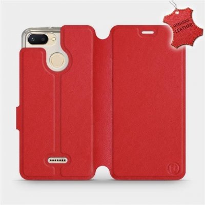Pouzdro Mobiwear Luxusní flip Xiaomi Redmi 6 kožené Červené – Zboží Mobilmania