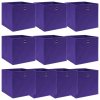 Úložný box zahrada-XL Úložné boxy 10 ks fialové 32 x 32 x 32 cm textil