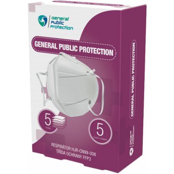 General Public Protection respirátor FFP3 NR 5 ks