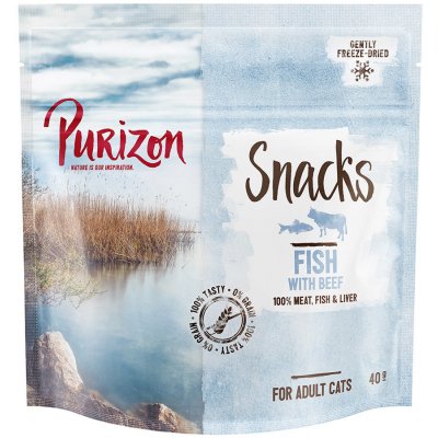 Purizon snack ryba & hovězí bez obilovin 40 g