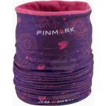 Finmark Children´s multifunctional scarf with fleece Fialová Růžová Bílá – Zbozi.Blesk.cz