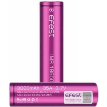 EFest Baterie IMR 18650 HD 35A s plochým polem 3000mAh