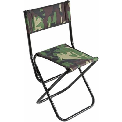 Mikado Stolička s opěrkou zad 081 / CAMOUFLAGE 19mm 31 x 41 x 38/70 cm – Zboží Mobilmania