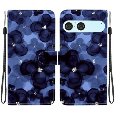 VSECHNONAMOBIL ART Peněženkový obal Sony Xperia 10 VII INK BLUE FLOWER – Zboží Živě