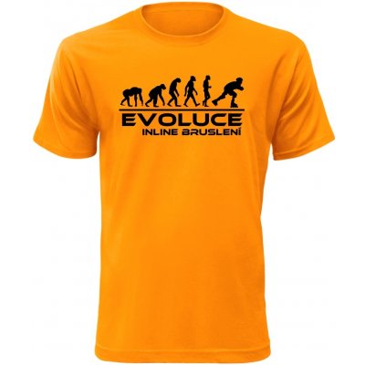 Pánské tričko Evoluce Inline bruslení Oranžová – Zboží Mobilmania