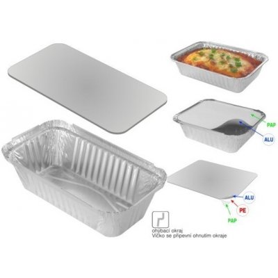 WIMEX Miska hranatá ALU 900 ml včetně víčka 650941 – Sleviste.cz