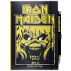 Poznámkový blok CurePink Poznámkový blok se svítící propiskou Iron Maiden The Beast On The Road A5 14 x 21 x 2 cm
