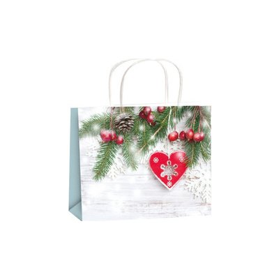 Anděl Přerov Taška vánoční dárková s glitry L 32 x 26 x 12,7 cm – Zboží Mobilmania