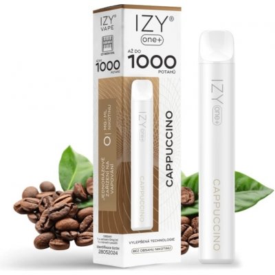 IZY VAPE IZY ONE+ Cappucino 0 mg 1000 potáhnutí – Zboží Dáma