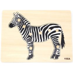 Viga 44603 Montessori Puzzle zebra