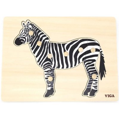 Viga 44603 Montessori Puzzle zebra