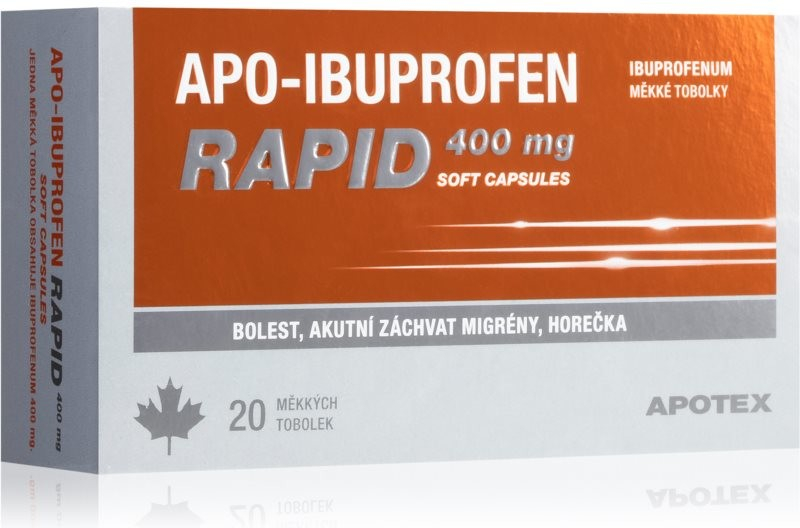 Apo-Ibuprofen Rapid 400 mg soft capsules cps.mol. 20 x 400 mg od 82 Kč -  Heureka.cz