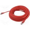 síťový kabel Gembird PP6A-LSZHCU-R-20M patch, S/FTP, 6a, drát, Cu, LSZH, 20m, červený