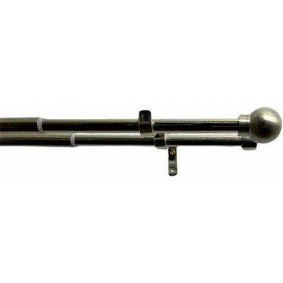 Dvojitá záclonová souprava roztaž. Koule 16/19 mm ušl. ocel, 200 - 350 cm – Hledejceny.cz