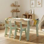 Babylike dětský stůl se židlemi children table two chair green 40646 – Zboží Dáma