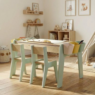 Babylike dětský stůl se židlemi children table two chair green 40646 – Zboží Dáma