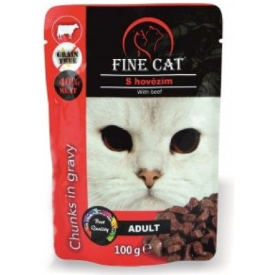 Fine Cat Grain Free Adult hovězí v omáčce 100 g