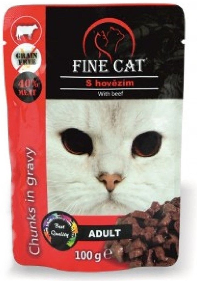 Fine Cat Grain Free Adult hovězí v omáčce 100 g