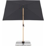 Doppler ALU WOOD 220 x 300 cm - výkyvný zahradní slunečník s boční tyčí antracit – Zboží Mobilmania