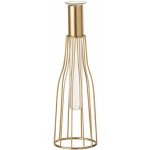 Skleněná váza zkumavka ve zlatém stojánku Tube - Ø8*26 cm - J-Line by Jolipa – Hledejceny.cz