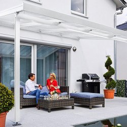 Gutta Terrassendach Premium 10,14 x 4,06 m bílá / čirá polykarbonát