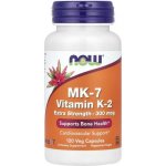 Now Foods Vitamín K2 MK-7 300 mcg Extra Strength 120 veg kapslí – Hledejceny.cz