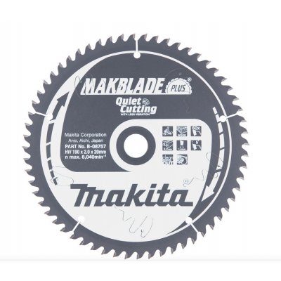 Makita pilový kotouč na dřevo 190x20 60 Z. B-08757 – Zboží Mobilmania