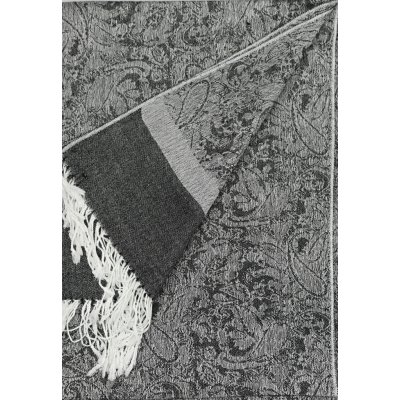 Kašmírová šála šedočerná – Zboží Mobilmania