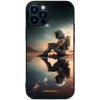 Pouzdro a kryt na mobilní telefon Apple Pouzdro Mobiwear Glossy Apple iPhone 12 Pro - G003G Astronaut na samotce