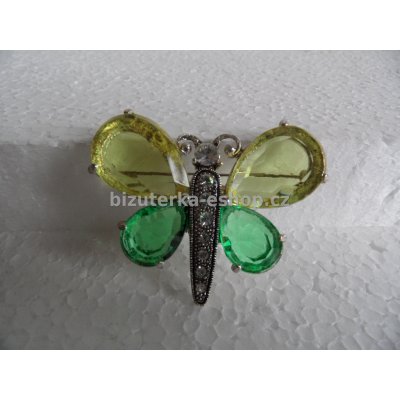 Bizuterka-eshop.cz brož motýl s kameny BZ-03238 – Zboží Dáma