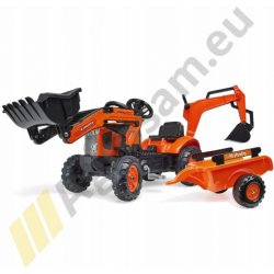 KUBOTA M7171 TRAKTOR ŠLAPACÍ ORANŽOVÝ S PŘEDNÍ I ZADNÍ LŽÍCÍ