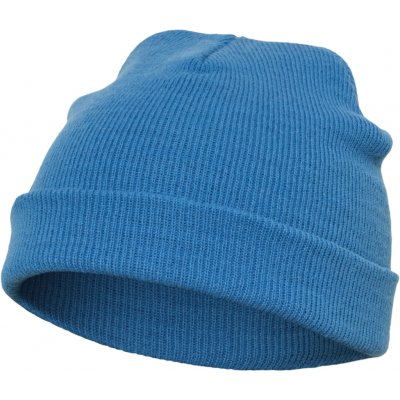 Flexfit Silná ohrnovací beanie z husté pleteniny Modrá – Hledejceny.cz