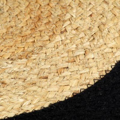 VidaXL prostírání 4 ks přírodní a černé juta a bavlna 38cm – Zboží Mobilmania