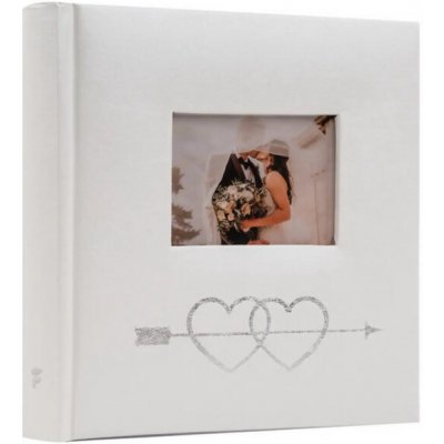Fandy Fotoalbum 10 x 15 cm - 50 fotek - Hearts 1 - stříbrné - B-4650SW – Zboží Živě