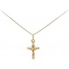 Přívěsky Beny Jewellery Zlatý Přívěsek Kříž s Ježíšem Kristem 7151713