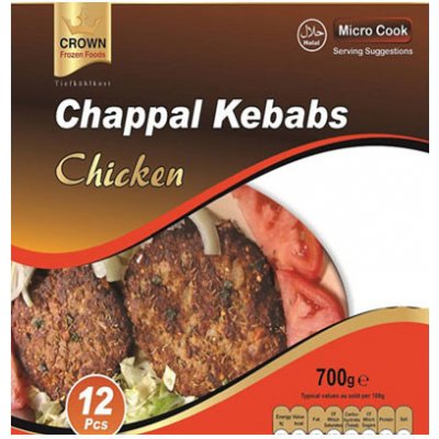 Crown Mražené Kuřecí Chappal Kebabs 12ks – Zboží Dáma
