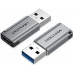 Vention USB 3.0 (M) to USB-C (F) OTG Adapter Gray Aluminum Alloy Type CDPH0 – Sleviste.cz