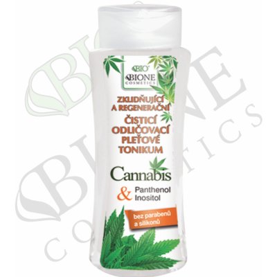 Bione Cosmetics Cannabis čistící odličovací pleťové tonikum 255 ml