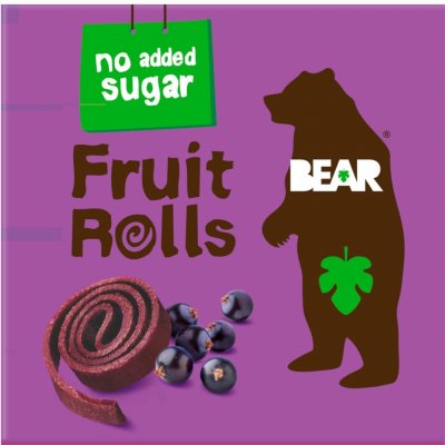 BEAR Fruit Rolls černý rybíz ovocné rolované plátky 5 x 20 g – Sleviste.cz