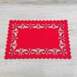 Clayre & Eef Červené vánoční prostírání 45x30 cm 30 cm – Zbozi.Blesk.cz