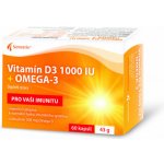 Noventis Vitamín D3 1000 IU + OMEGA-3 200 mg 60 kapslí – Hledejceny.cz