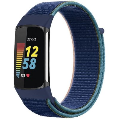 Mobilly řemínek pro Fitbit Charge 5, velikost S, nylonový, tmavě modro-světle modro-oranžový 722 DSC5-02-00F – Hledejceny.cz