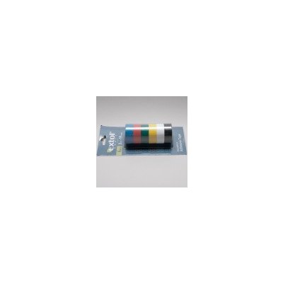Pásky izolační PVC, sada 6ks, 19mmx0,13mmx3m, různé barvy, šířka 19x0,13mm, EXTOL CRAFT 9550 9550