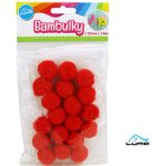 Bambulky červené, 18ks 25mm 6701-04 – Zboží Dáma