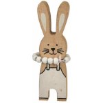 Zajíc dřevo hnědý/bílý 3x2x10cm – Hledejceny.cz