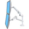 Držák a stojan na TV a monitor Ergotron LX Dual Stacking Arm, stolní ramena pro 2 lcd, flexibilní, bílé 45-492-216